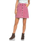 Minissaia de veludo cotelê Roxy Unforgettable Fall feminina, vermelha, tamanho médio