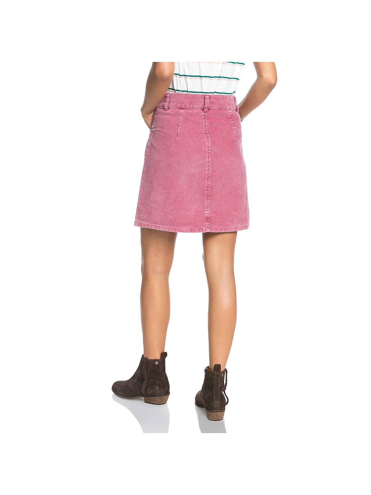 Minissaia de veludo cotelê Roxy Unforgettable Fall feminina, vermelha, tamanho médio