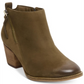 Botas de couro femininas Aqua College, à prova d'água, com puxador traseiro, zíper confortável, bico redondo, salto bloco, zíper, tamanho 8,5 M