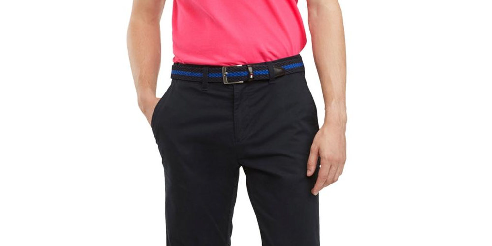 Camisa polo masculina Tommy Hilfiger de algodão com ajuste clássico - rosa, tamanho XXL
