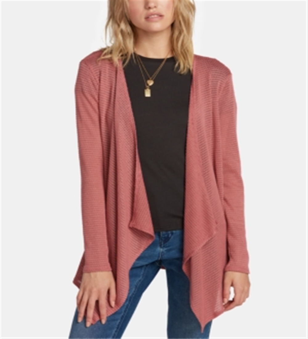 Cardigan envolvente frontal aberto Volcom Junior's rosa tamanho GG