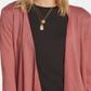 Cardigan envolvente frontal aberto Volcom Junior's rosa tamanho GG