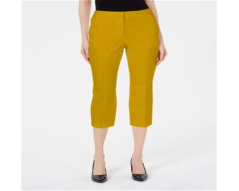 Calça Capri Feminina Alfani Amarela Tamanho 2 Petite