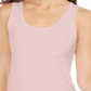 Regata feminina Charter Club Supima Cotton com decote redondo, rosa, tamanho médio