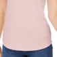 Regata feminina Charter Club Supima Cotton com decote redondo, rosa, tamanho médio