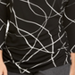 Blusa feminina Alfani estampada franzida preta tamanho pequeno