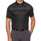 Polo masculino com estampa geométrica PGA Tour, preto, tamanho médio
