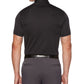 Polo masculino com estampa geométrica PGA Tour, preto, tamanho médio