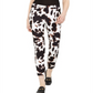 Calça Calvin Klein Feminina X Fit Estampa de Vaca Slim Ankle, Preta, Tamanho 4