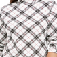 Karen Scott Blusa feminina xadrez com estampa de gola alta, preta, tamanho pequeno M