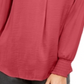 Blusa feminina Alfani com decote em V, vermelha, tamanho XX-G