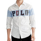 Camisa Ralph Lauren Masculina com Botões e Logotipo, Branca, Tamanho Pequeno