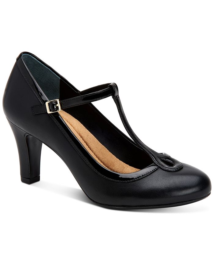 Giani Bernini Varinaa T-Strap Feminino - Azul Marinho Tamanho 11 M