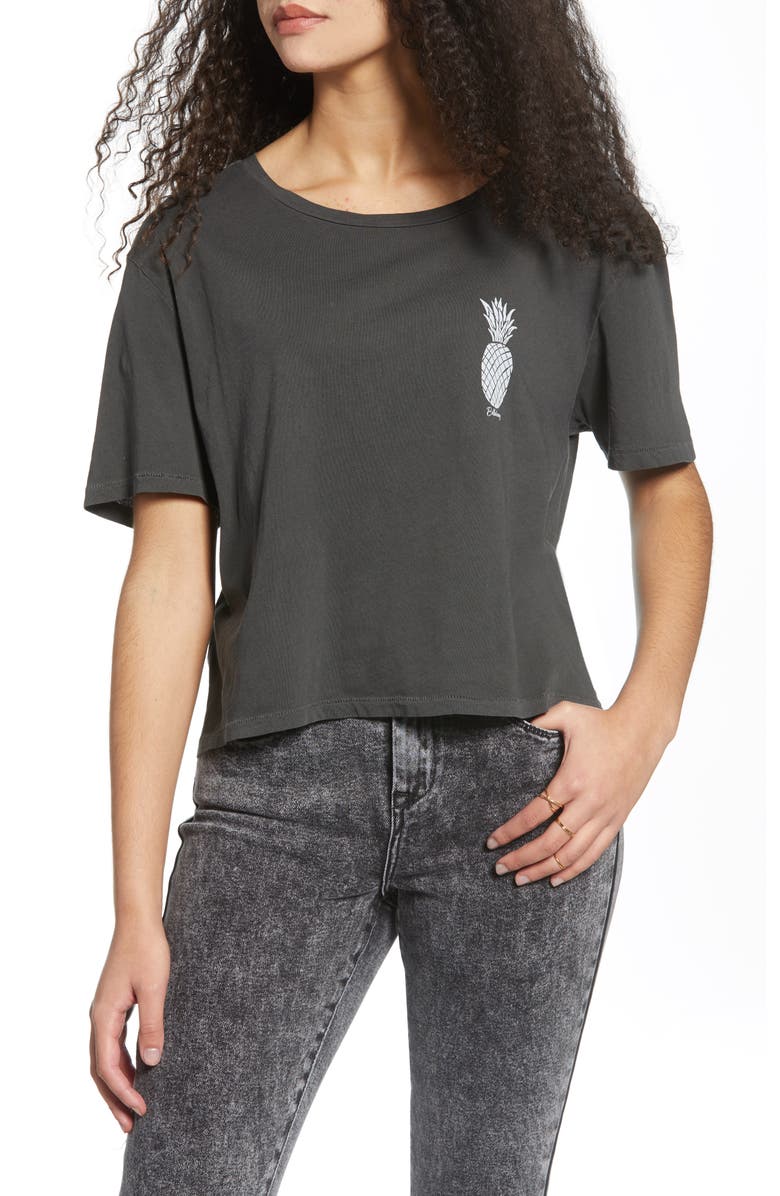Camiseta Billabong Aloha Graphic Feminina Cinza Tamanho XS