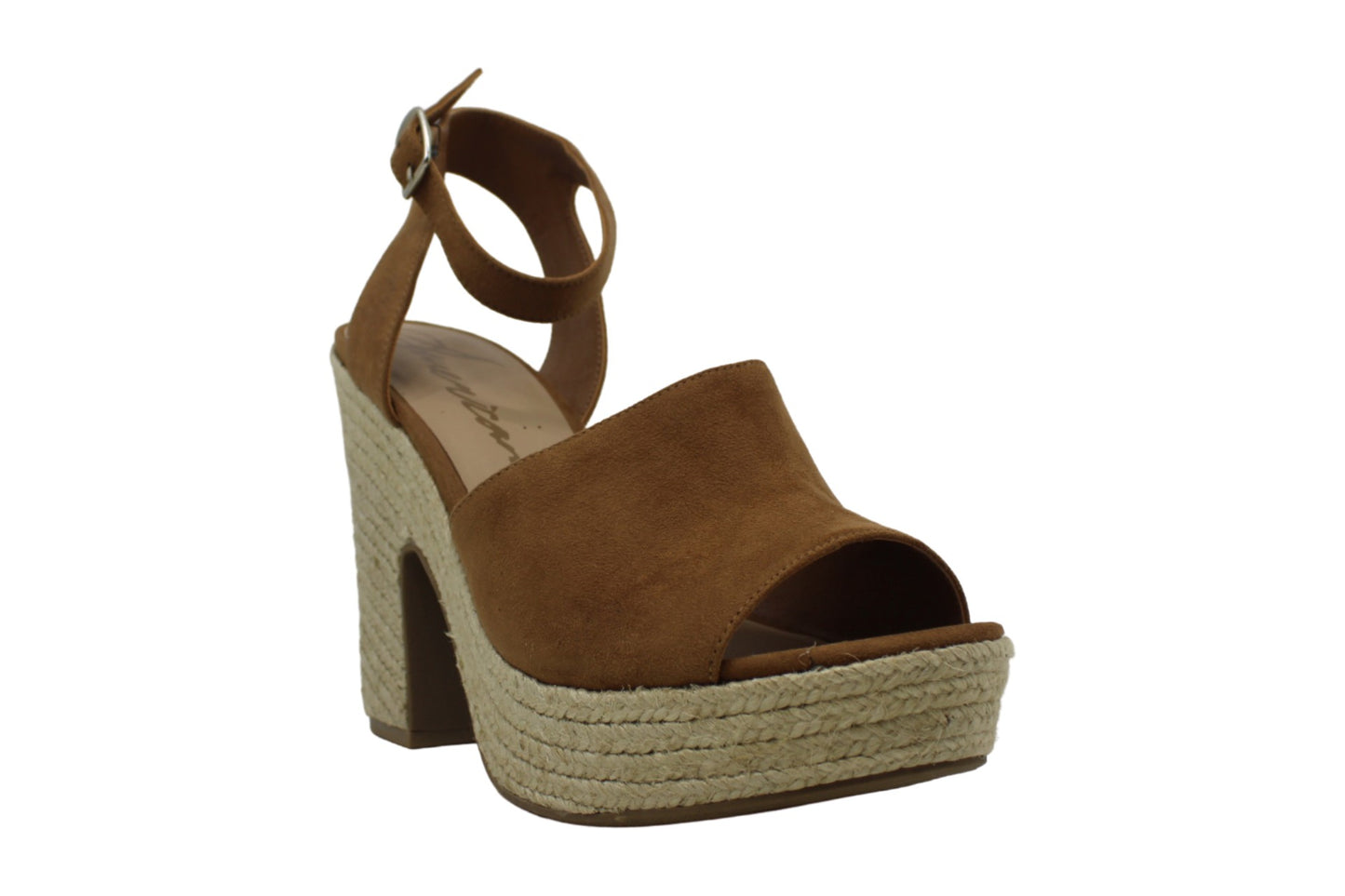 Sandálias femininas American Rag Fey com tira no tornozelo, bico aberto, casual, marrom, tamanho 10 M