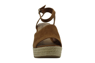 Sandálias femininas American Rag Fey com tira no tornozelo, bico aberto, casual, marrom, tamanho 10 M