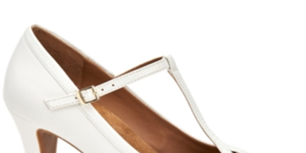 Giani Bernini Varinaa T Strap Scarpin Feminino Branco Tamanho 6 M