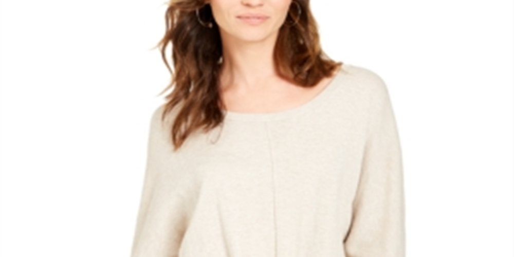 Suéter feminino com amarração frontal estilo &amp; co marrom tamanho grande