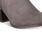 Botas femininas estilo &amp; co com zíper e salto bloco, bico amendoado, cinza, tamanho 10 M