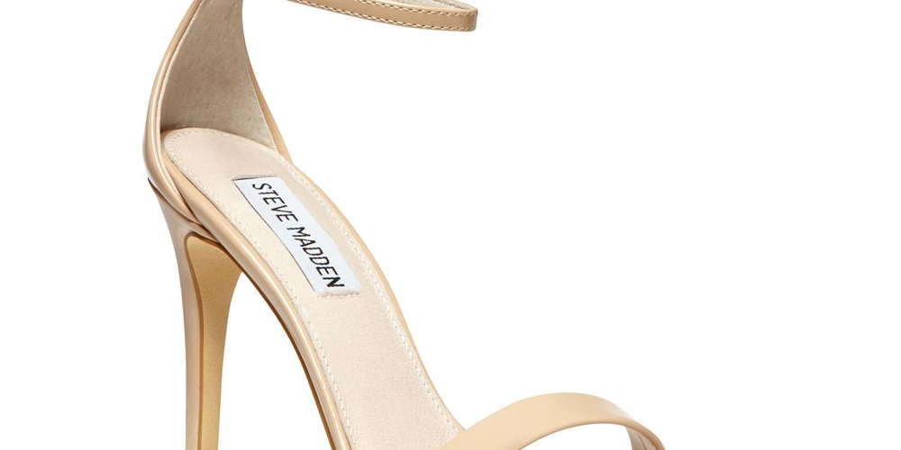 Steve Madden Stecy Leather Sapatos Femininos Abertos Casuais com Tira no Tornozelo Marrom Tamanho 9,5 M