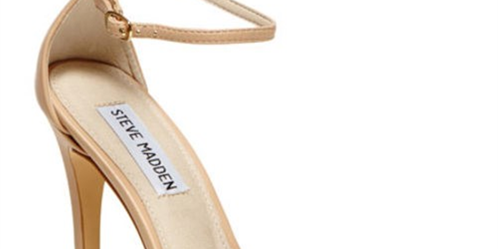 Steve Madden Stecy Leather Sapatos Femininos Abertos Casuais com Tira no Tornozelo Marrom Tamanho 9,5 M