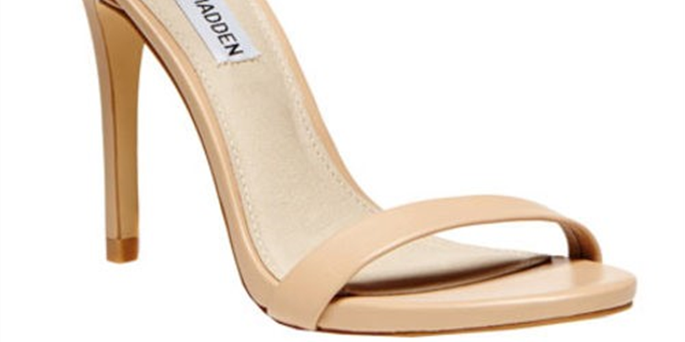 Steve Madden Stecy Leather Sapatos Femininos Abertos Casuais com Tira no Tornozelo Marrom Tamanho 9,5 M