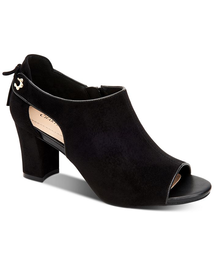 Charter Club Hirah Peep Toe Classic Scarpin Feminino Preto Tamanho 7,5