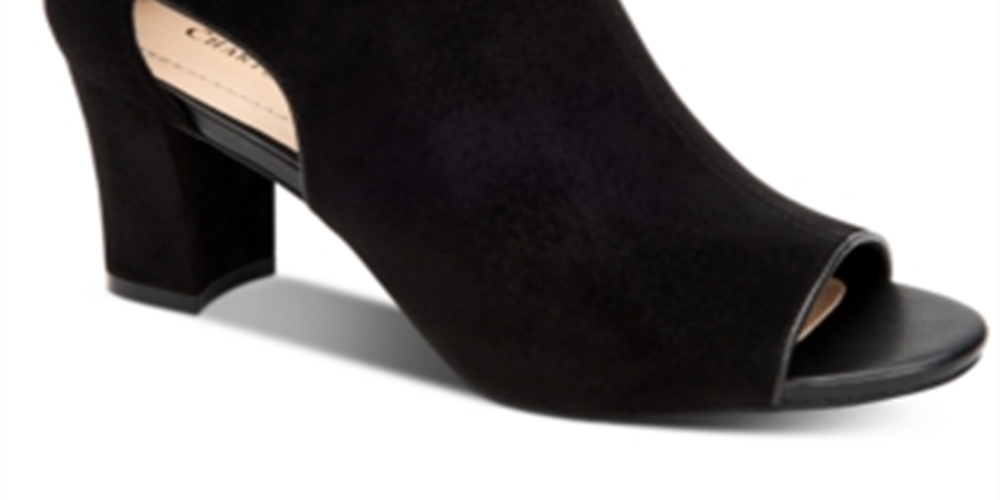 Charter Club Hirah Peep Toe Classic Scarpin Feminino Preto Tamanho 7,5