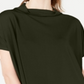 Blusa feminina Alfani com decote careca e capuz, verde, tamanho pequeno GG