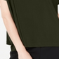 Blusa feminina Alfani com decote careca e capuz, verde, tamanho pequeno GG