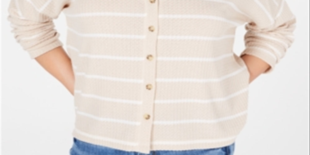 Blusa casual feminina Hippie Rose com decote em V e manga comprida, marrom, tamanho médio