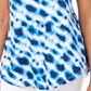 Blusa feminina estampada com ombros descobertos, azul, tamanho grande, da coleção JM