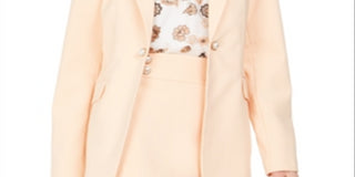 Calvin Klein Blazer feminino com gola entalhada, amarelo, tamanho 10