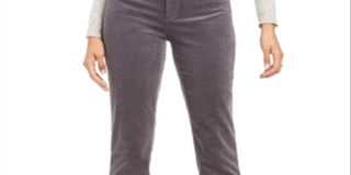 Calça de veludo cotelê Lexington Tummy Control feminina Charter Club, cinza, tamanho 16x4,5