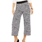 Calça Culotte Feminina Animal Print da INC International Concepts, Branca, Tamanho Pequeno