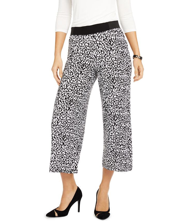 Calça Culotte Feminina Animal Print da INC International Concepts, Branca, Tamanho Pequeno