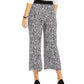 Calça Culotte Feminina Animal Print da INC International Concepts, Branca, Tamanho Pequeno