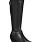 Karen Scott Botas de montaria femininas Ulee de couro sintético até o joelho, pretas, tamanho 8M