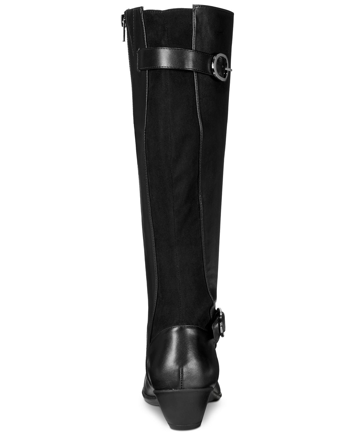 Karen Scott Botas de montaria femininas Ulee de couro sintético até o joelho, pretas, tamanho 8M