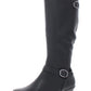 Karen Scott Botas de montaria femininas Ulee de couro sintético até o joelho, pretas, tamanho 8M