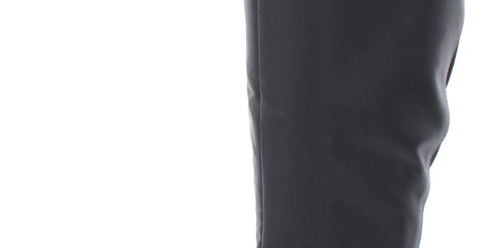 Karen Scott Botas de montaria femininas Ulee de couro sintético até o joelho, pretas, tamanho 8M