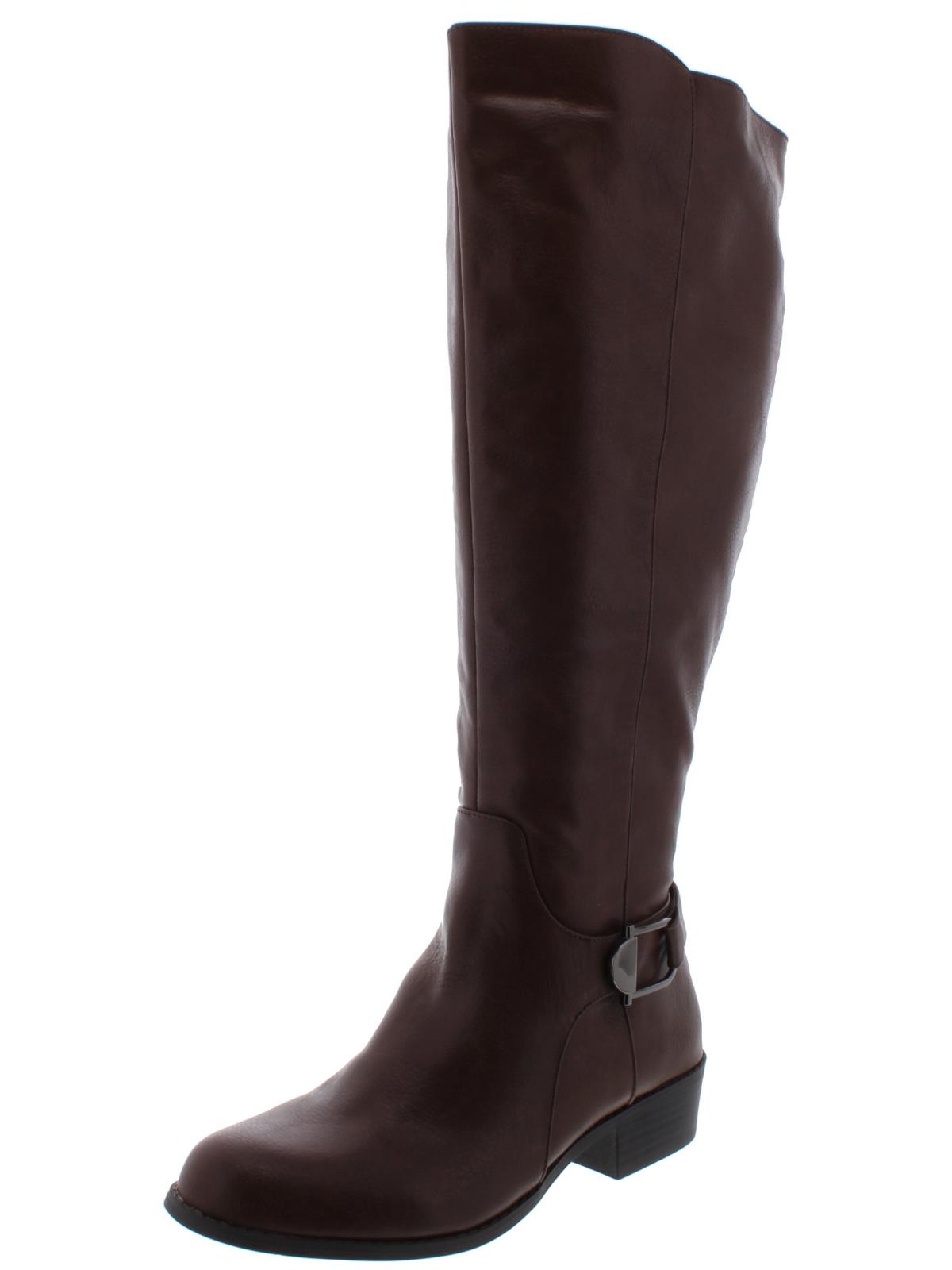 Botas Alfani Kallumm Wide Calf Fashion Femininas Marrom Tamanho 7,5 M