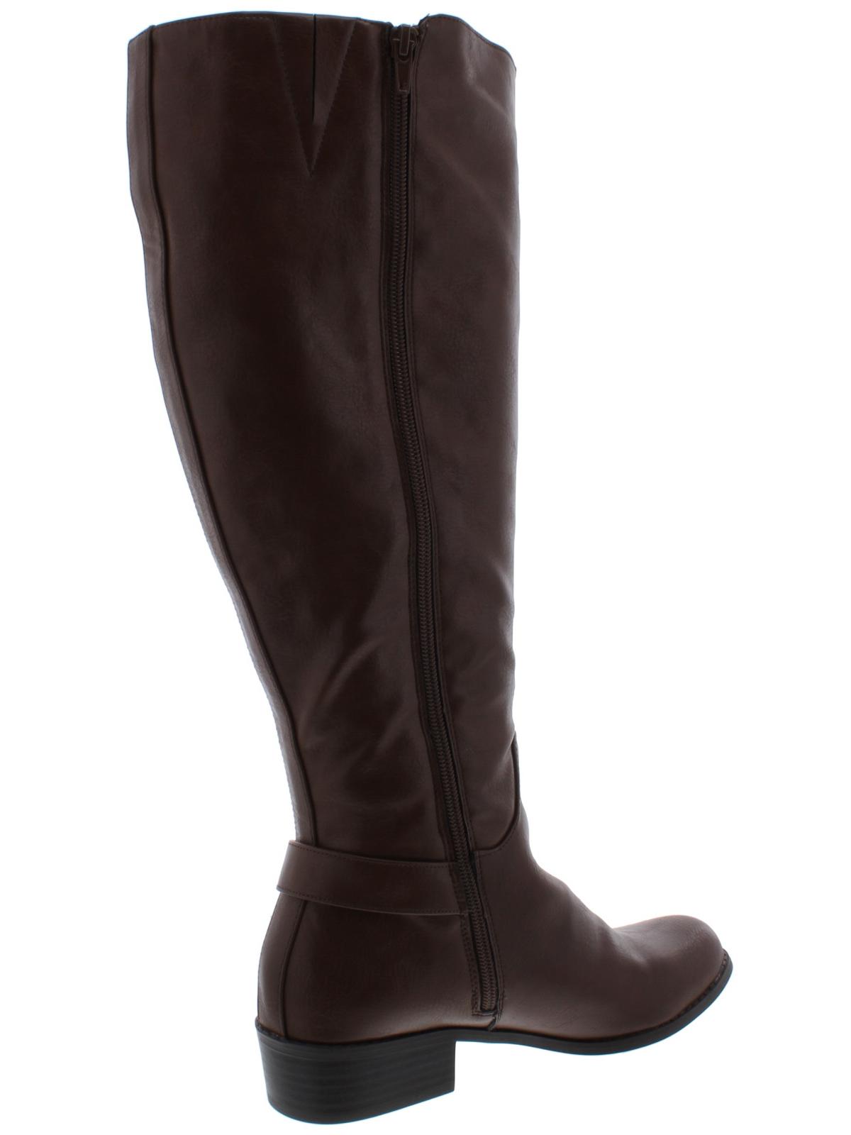 Botas Alfani Kallumm Wide Calf Fashion Femininas Marrom Tamanho 7,5 M