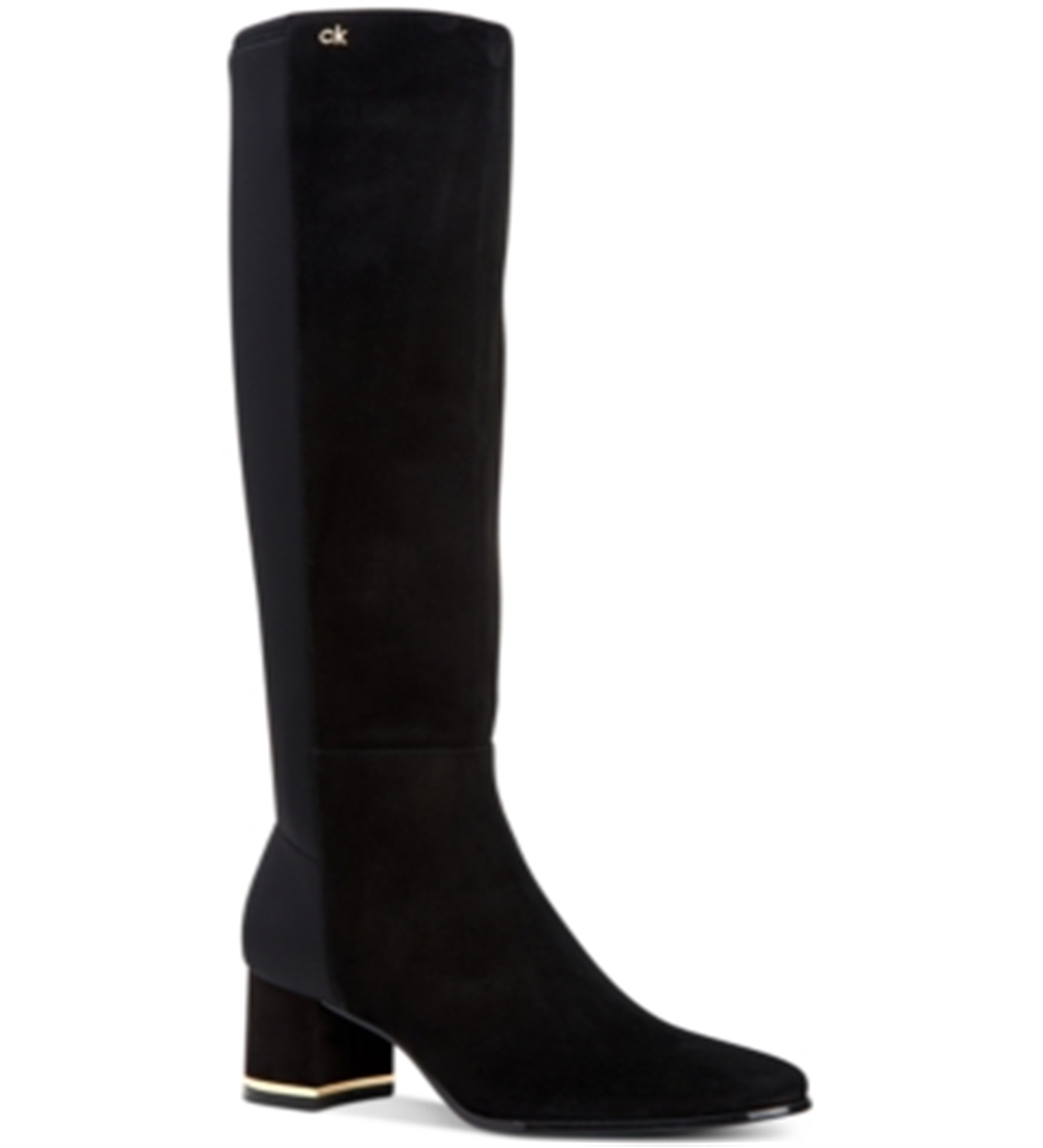 Calvin Klein Freeda Botas de Cano Largo Femininas Pretas Tamanho 6M-WS