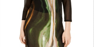 Blusa túnica estampada feminina Alfani, verde, tamanho pequeno P