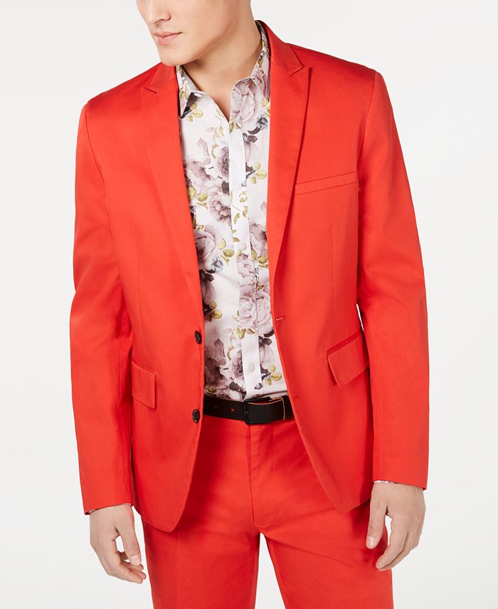 Blazer Slim Fit Masculino INC International Concepts Vermelho Tamanho Grande
