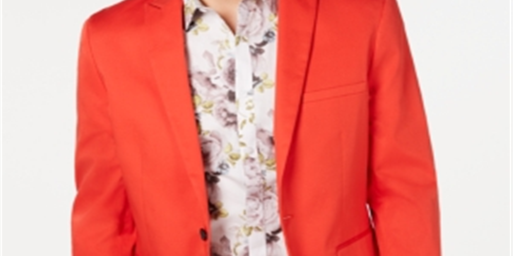 Blazer Slim Fit Masculino INC International Concepts Vermelho Tamanho Grande