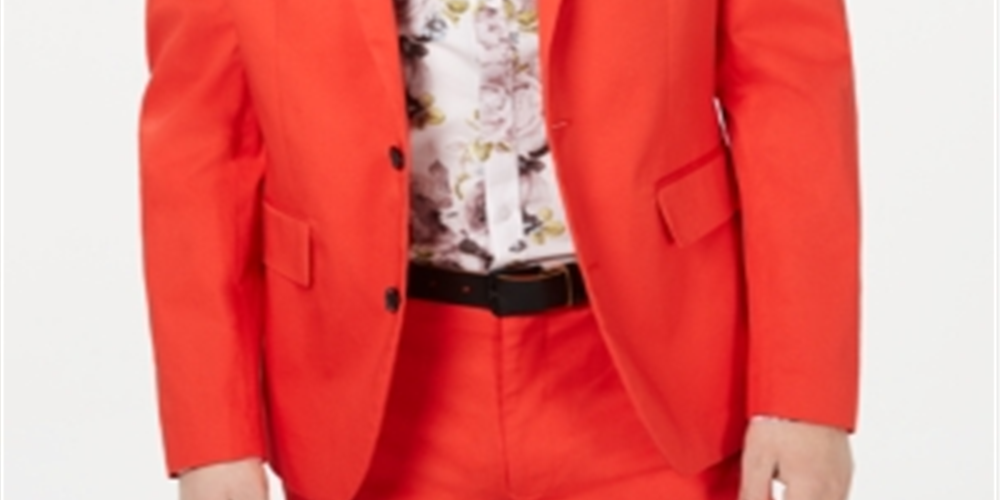 Blazer Slim Fit Masculino INC International Concepts Vermelho Tamanho Grande