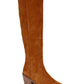 Botas de montaria femininas DV By Dolce Vita Orphie de couro com bico fino - marrom, tamanho 9,5 m