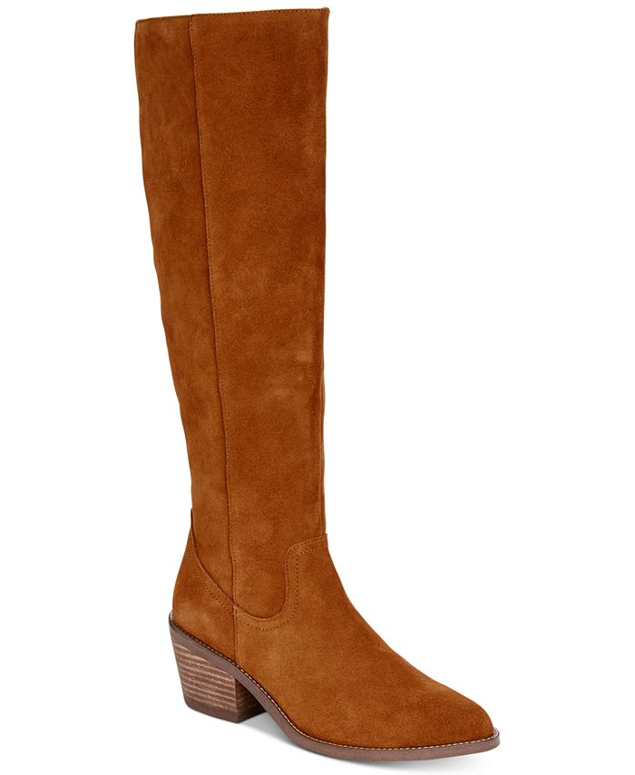 Botas de montaria femininas DV By Dolce Vita Orphie de couro com bico fino - marrom, tamanho 9,5 m